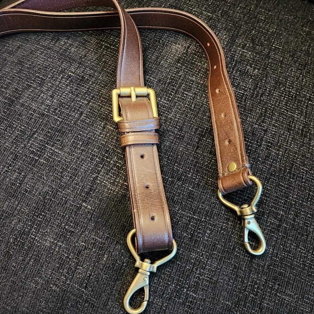 Cole Haan Soft Black Leather with Brown Trim Leather Crossbody Bag - Picture 8 of 11